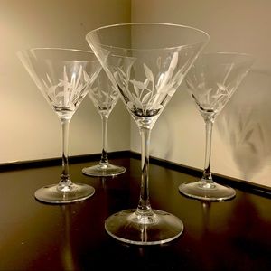 Mikasa Natura crystal martini glasses